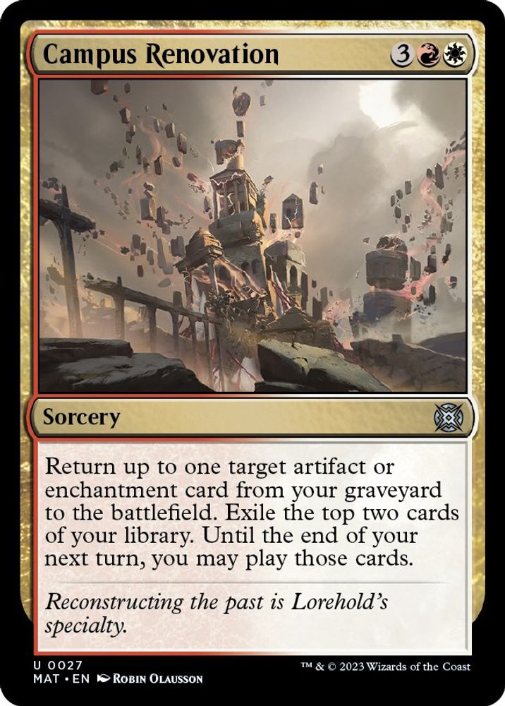 2023 Magic: The Gathering: March of the Machine: The Aftermath (MAT) - Campus Renovation (#27, Uncommon) (, Near Mint)