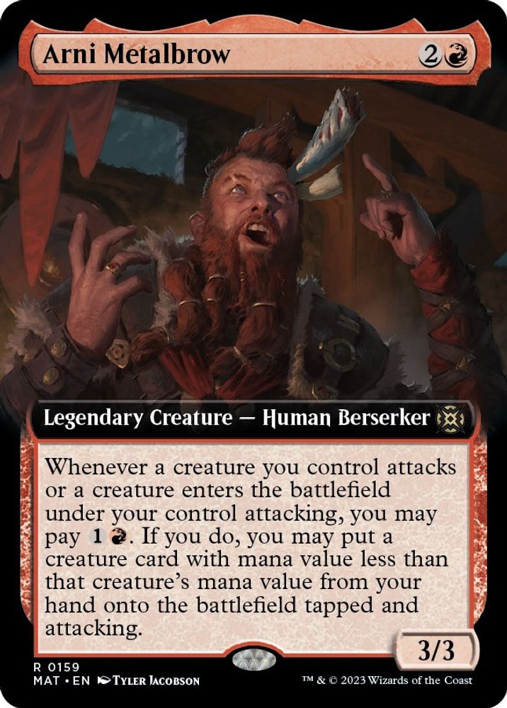 2023 Magic: The Gathering: March of the Machine: The Aftermath (MAT) - Arni Metalbrow Extended Art (#159, Rare) (, Near Mint)