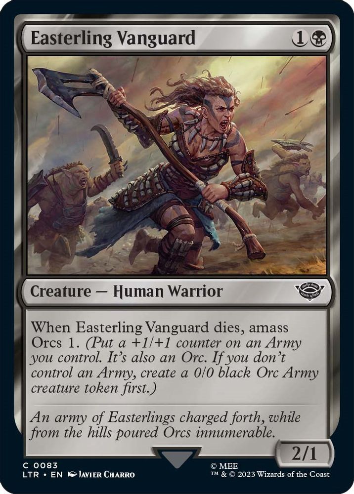 2023 Magic: The Gathering: Universes Beyond: The Lord of the Rings: Tales of Middle-earth (LTR) - Easterling Vanguard (#83, Common)