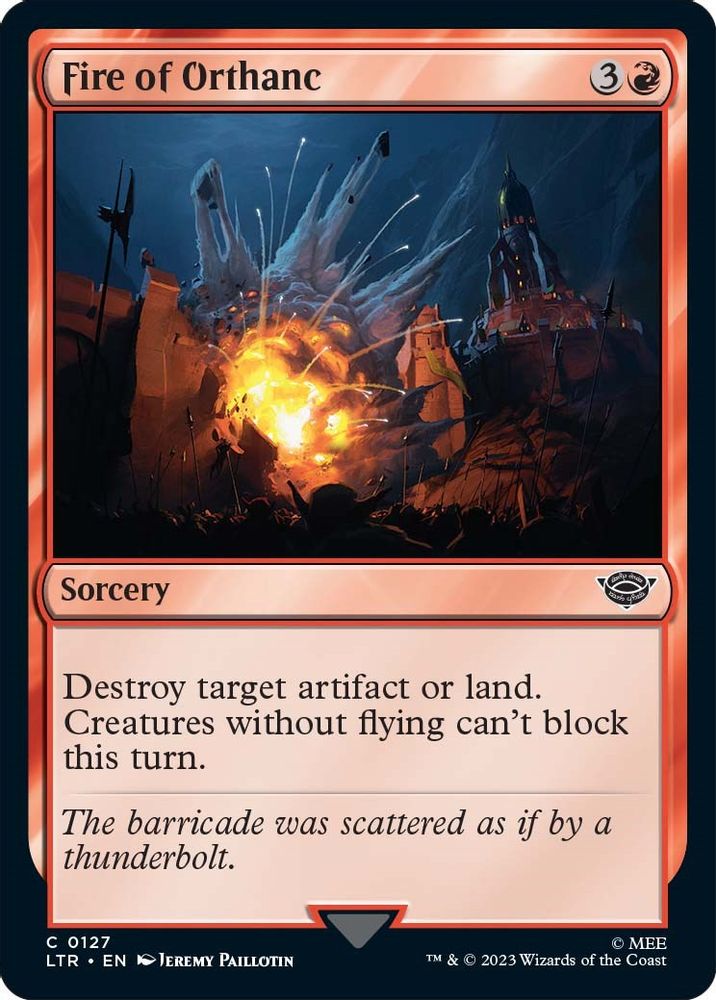 2023 Magic: The Gathering: Universes Beyond: The Lord of the Rings: Tales of Middle-earth (LTR) - Fire of Orthanc (#127, Common) (, Near Mint)
