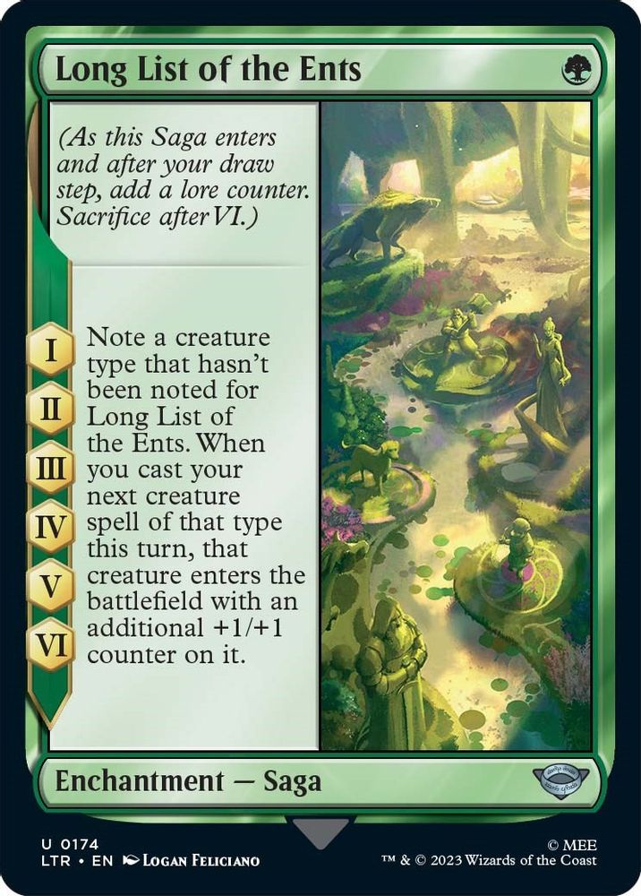 2023 Magic: The Gathering: Universes Beyond: The Lord of the Rings: Tales of Middle-earth (LTR) - Long List of the Ents (#174, Uncommon) (, Near Mint)