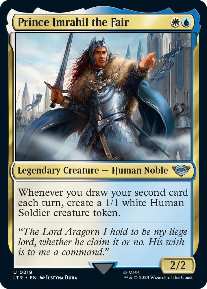 2023 Magic: The Gathering: Universes Beyond: The Lord of the Rings: Tales of Middle-earth (LTR) - Prince Imrahil the Fair (#219, Uncommon) (, Near Mint)