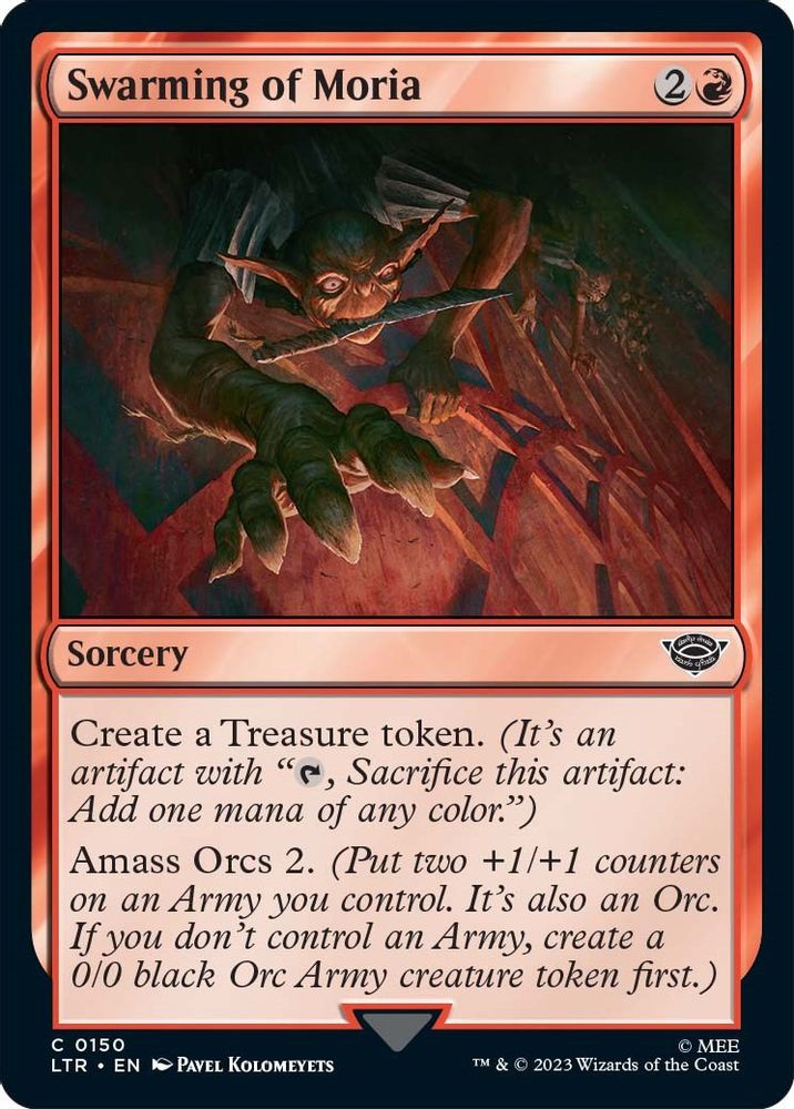 2023 Magic: The Gathering: Universes Beyond: The Lord of the Rings: Tales of Middle-earth (LTR) - Swarming of Moria (#150, Common) (, Near Mint)
