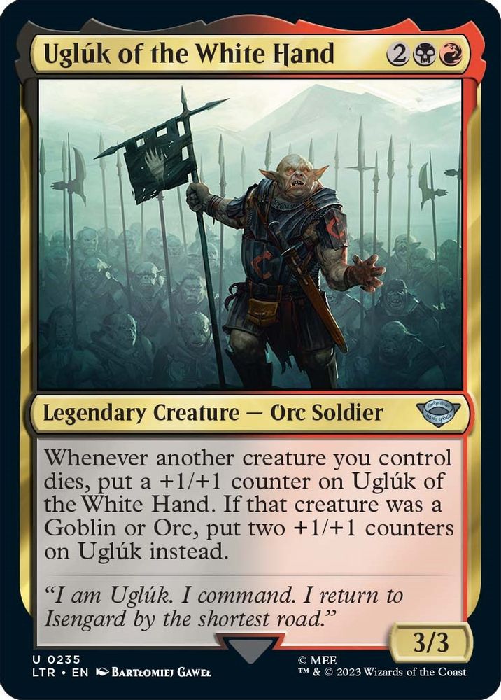 2023 Magic: The Gathering: Universes Beyond: The Lord of the Rings: Tales of Middle-earth (LTR) - Ugluk of the White Hand (#235, Uncommon) (, Near Mint)