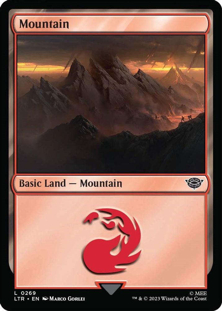 2023 Magic: The Gathering: Universes Beyond: The Lord of the Rings: Tales of Middle-earth (LTR) - Mountain 0269 (#269, Land) (, Near Mint)