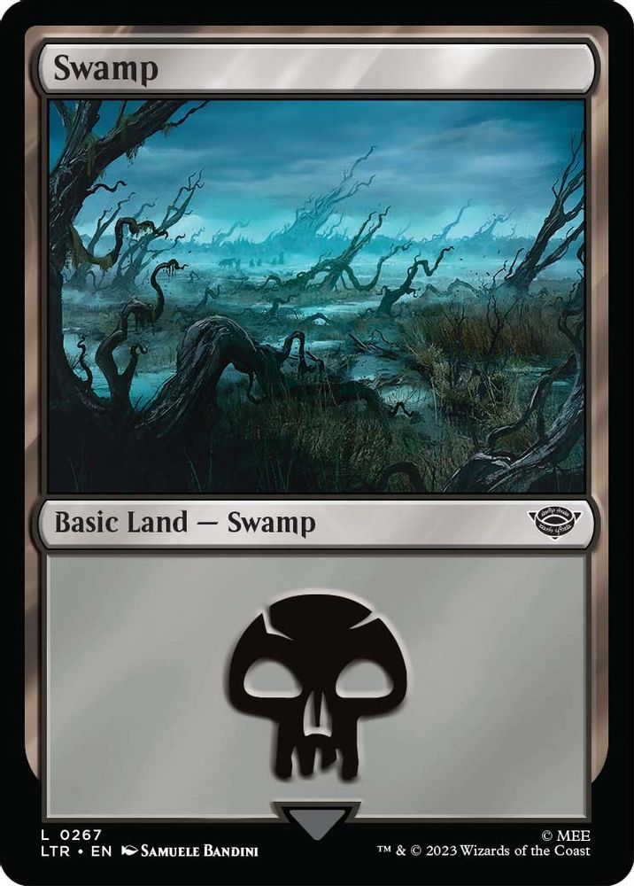 2023 Magic: The Gathering: Universes Beyond: The Lord of the Rings: Tales of Middle-earth (LTR) - Swamp 0267 (#267, Land) (Foil, Near Mint)