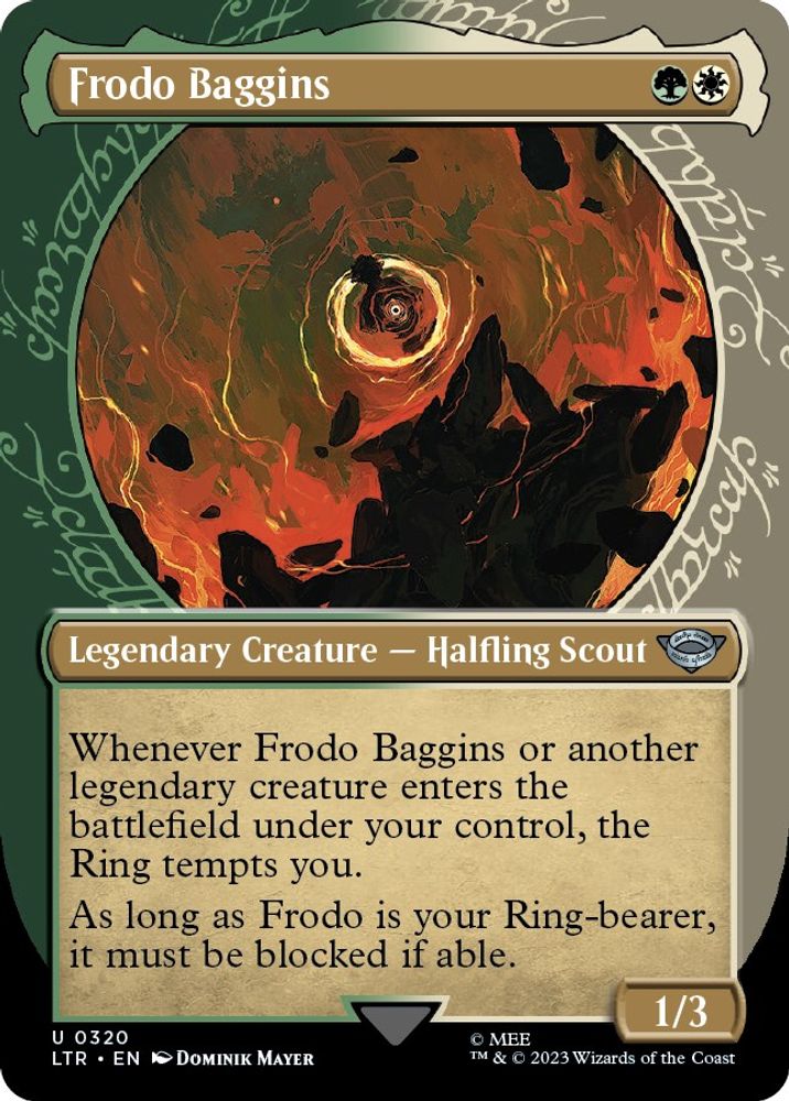2023 Magic: The Gathering: Universes Beyond: The Lord of the Rings: Tales of Middle-earth (LTR) - Frodo Baggins Showcase (#320, Uncommon) (, Near Mint)