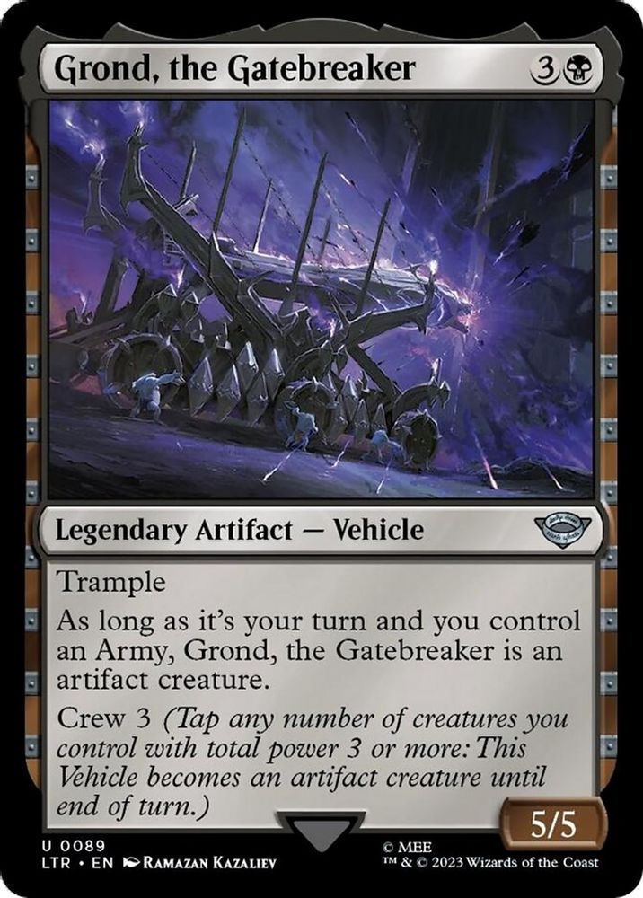 2023 Magic: The Gathering: Universes Beyond: The Lord of the Rings: Tales of Middle-earth (LTR) - Grond the Gatebreaker (#89, Uncommon) (, Near Mint)