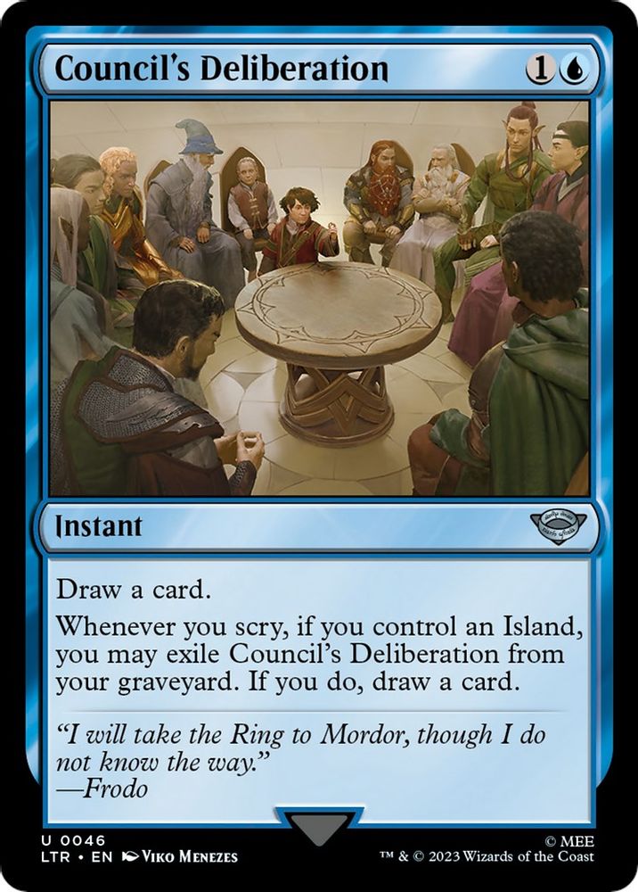 2023 Magic: The Gathering: Universes Beyond: The Lord of the Rings: Tales of Middle-earth (LTR) - Councils Deliberation (#46, Uncommon) (, Near Mint)