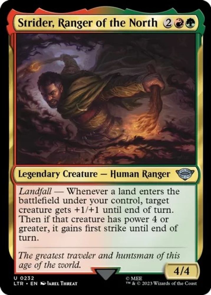 2023 Magic: The Gathering: Universes Beyond: The Lord of the Rings: Tales of Middle-earth (LTR) - Strider Ranger of the North (#232, Uncommon) (, Near Mint)