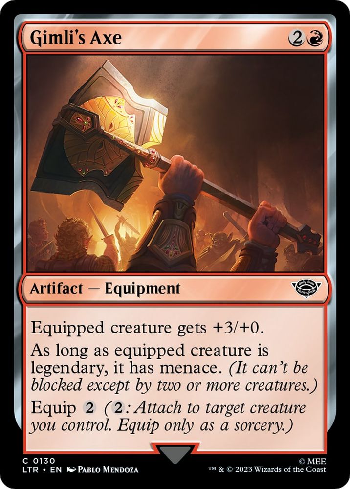 2023 Magic: The Gathering: Universes Beyond: The Lord of the Rings: Tales of Middle-earth (LTR) - Gimlis Axe (#130, Common) (, Near Mint)