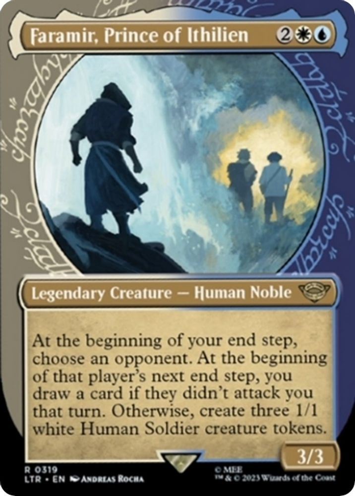 2023 Magic: The Gathering: Universes Beyond: The Lord of the Rings: Tales of Middle-earth (LTR) - Faramir Prince of Ithilien Showcase (#319, Rare) (, Near Mint)
