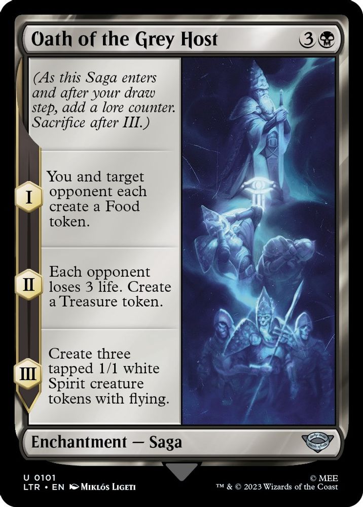 2023 Magic: The Gathering: Universes Beyond: The Lord of the Rings: Tales of Middle-earth (LTR) - Oath of the Grey Host (#101, Uncommon) (, Near Mint)