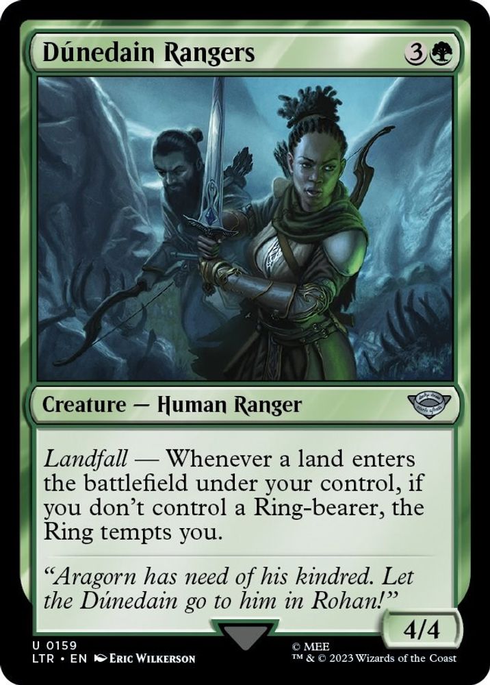 2023 Magic: The Gathering: Universes Beyond: The Lord of the Rings: Tales of Middle-earth (LTR) - Dunedain Rangers (#159, Uncommon) (, Near Mint)