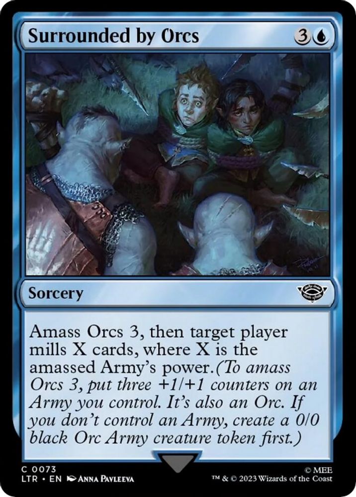2023 Magic: The Gathering: Universes Beyond: The Lord of the Rings: Tales of Middle-earth (LTR) - Surrounded by Orcs (#73, Common)
