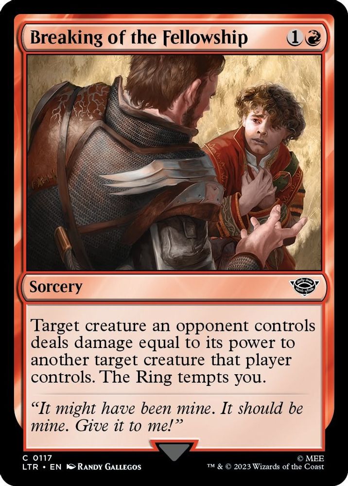 2023 Magic: The Gathering: Universes Beyond: The Lord of the Rings: Tales of Middle-earth (LTR) - Breaking of the Fellowship (#117, Common) (, Near Mint)