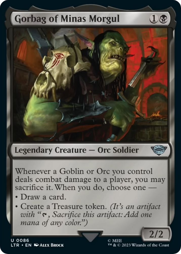 2023 Magic: The Gathering: Universes Beyond: The Lord of the Rings: Tales of Middle-earth (LTR) - Gorbag of Minas Morgul (#86, Uncommon)