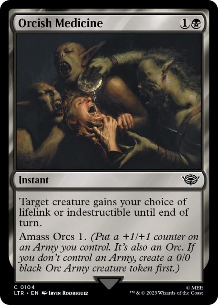 2023 Magic: The Gathering: Universes Beyond: The Lord of the Rings: Tales of Middle-earth (LTR) - Orcish Medicine (#104, Common) (, Near Mint)