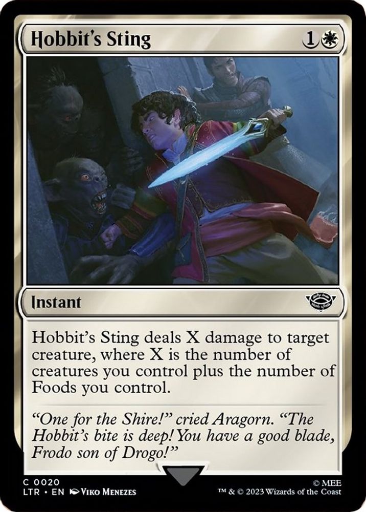 2023 Magic: The Gathering: Universes Beyond: The Lord of the Rings: Tales of Middle-earth (LTR) - Hobbits Sting (#20, Common) (, Near Mint)