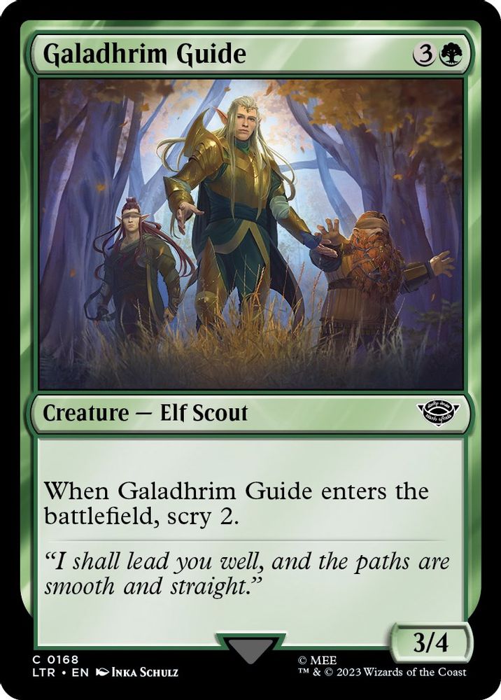 2023 Magic: The Gathering: Universes Beyond: The Lord of the Rings: Tales of Middle-earth (LTR) - Galadhrim Guide (#168, Common) (, Near Mint)