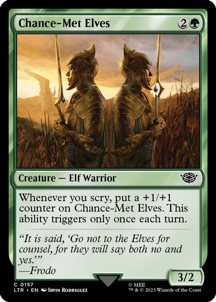 2023 Magic: The Gathering: Universes Beyond: The Lord of the Rings: Tales of Middle-earth (LTR) - Chance Met Elves (#157, Common) (, Near Mint)