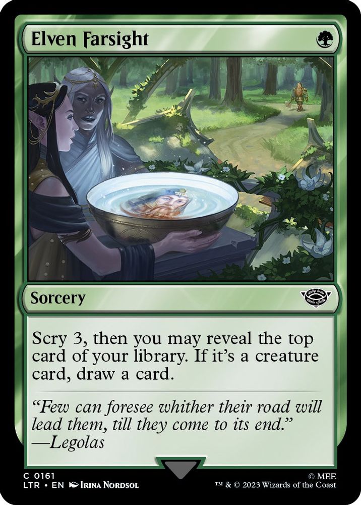 2023 Magic: The Gathering: Universes Beyond: The Lord of the Rings: Tales of Middle-earth (LTR) - Elven Farsight (#161, Common) (, Near Mint)