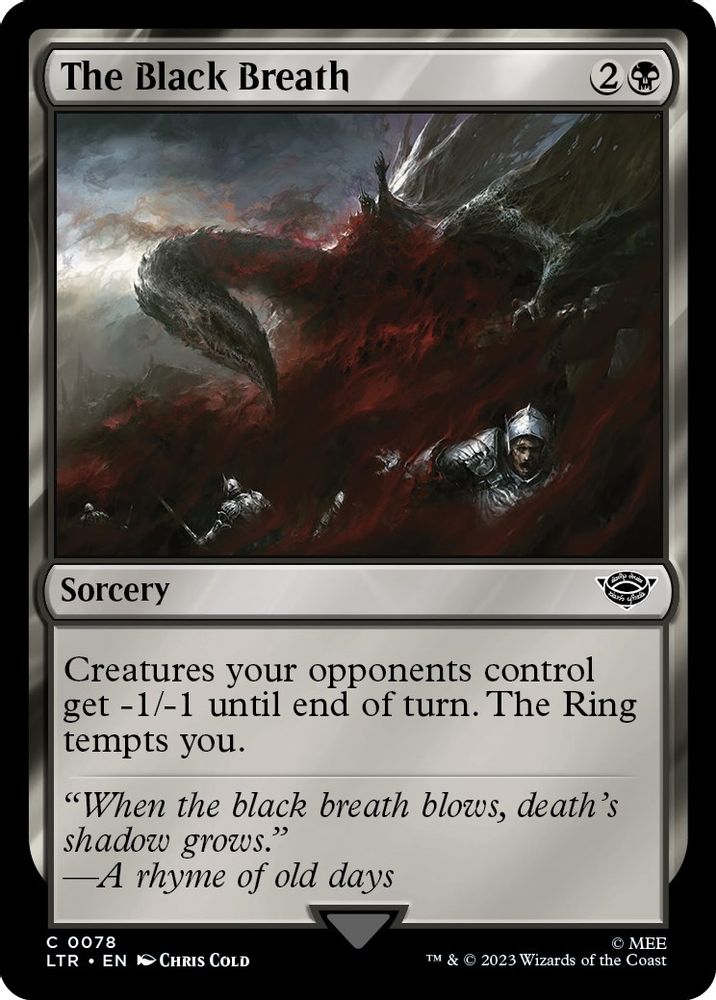 2023 Magic: The Gathering: Universes Beyond: The Lord of the Rings: Tales of Middle-earth (LTR) - The Black Breath (#78, Common) (, Near Mint)