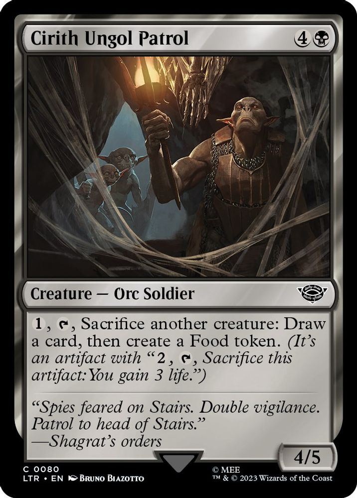 2023 Magic: The Gathering: Universes Beyond: The Lord of the Rings: Tales of Middle-earth (LTR) - Cirith Ungol Patrol (#80, Common) (, Near Mint)