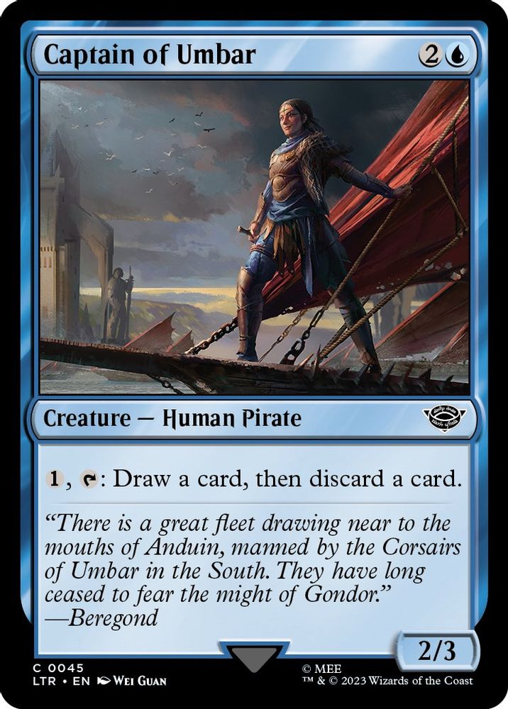 2023 Magic: The Gathering: Universes Beyond: The Lord of the Rings: Tales of Middle-earth (LTR) - Captain of Umbar (#45, Common) (, Near Mint)