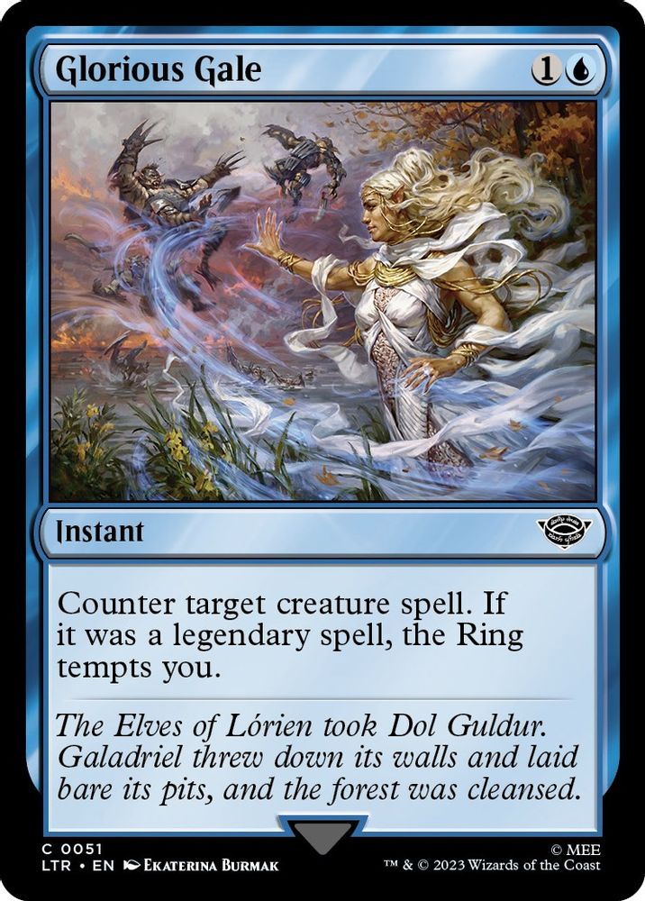 2023 Magic: The Gathering: Universes Beyond: The Lord of the Rings: Tales of Middle-earth (LTR) - Glorious Gale (#51, Common) (, Near Mint)
