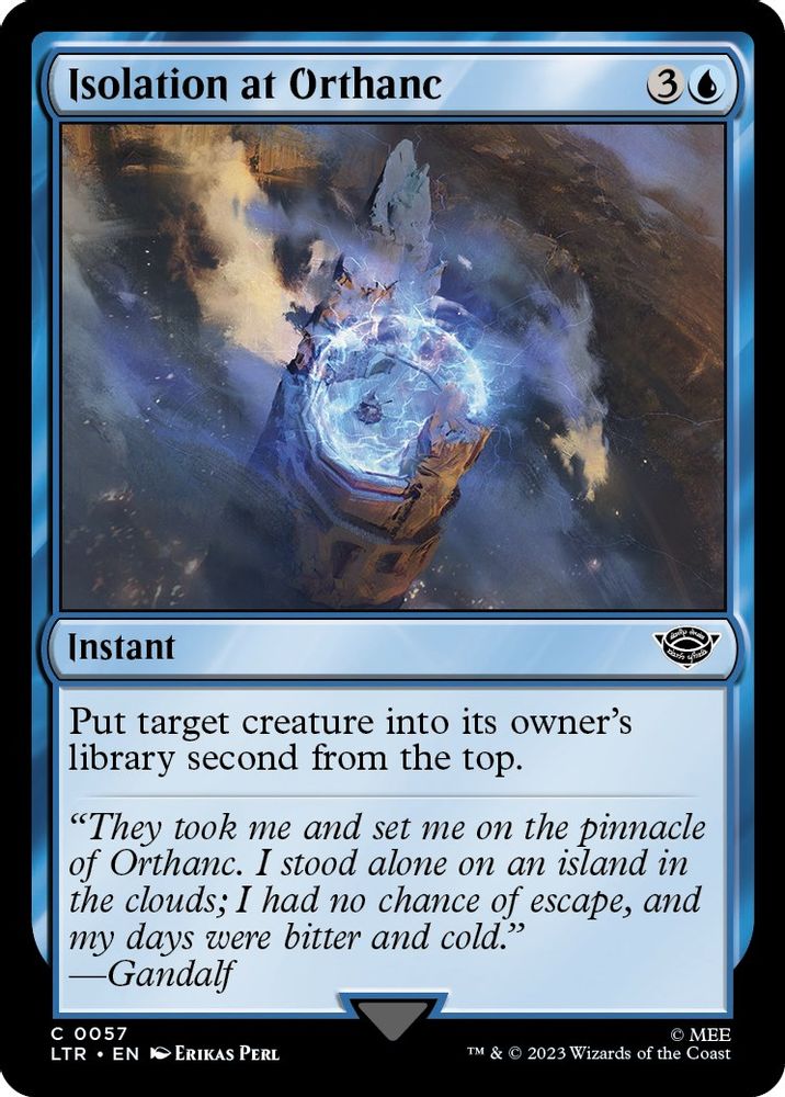 2023 Magic: The Gathering: Universes Beyond: The Lord of the Rings: Tales of Middle-earth (LTR) - Isolation at Orthanc (#57, Common) (, Near Mint)