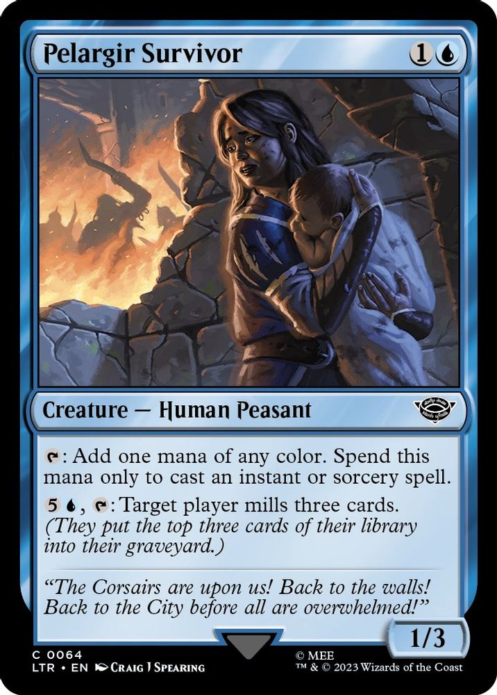 2023 Magic: The Gathering: Universes Beyond: The Lord of the Rings: Tales of Middle-earth (LTR) - Pelargir Survivor (#64, Common) (, Near Mint)