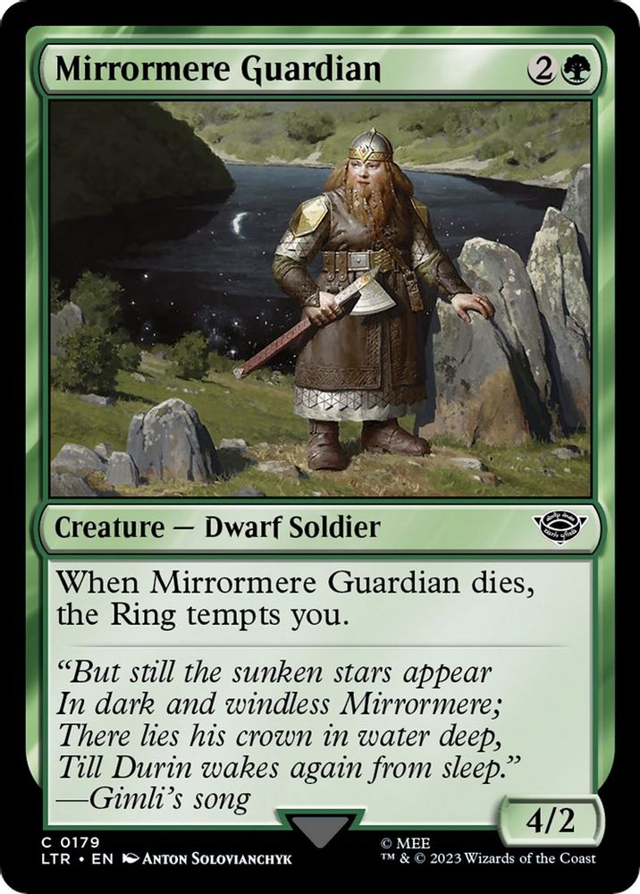 2023 Magic: The Gathering: Universes Beyond: The Lord of the Rings: Tales of Middle-earth (LTR) - Mirrormere Guardian (#179, Common) (, Near Mint)