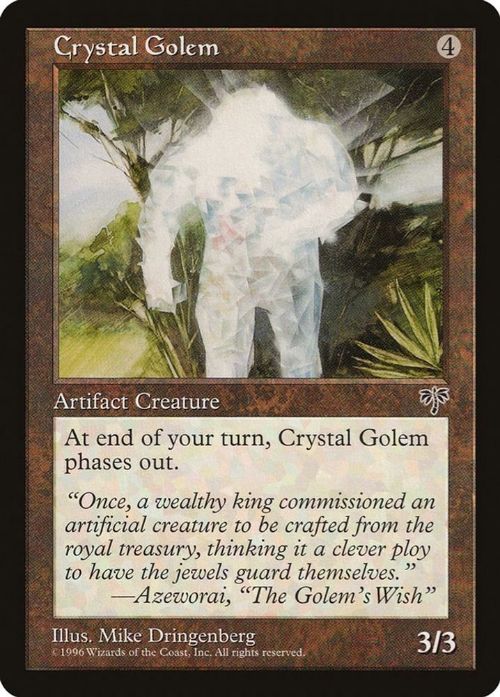 1996 Magic: The Gathering: Mirage (MIR) - Crystal Golem (#298, Uncommon) (, Near Mint)
