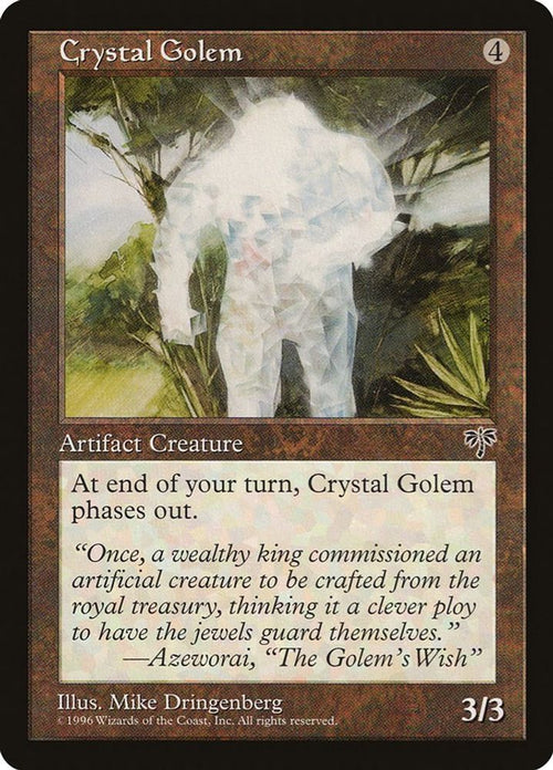 1996 Magic: The Gathering: Mirage (MIR) - Crystal Golem (#298, Uncommon) (, Near Mint)