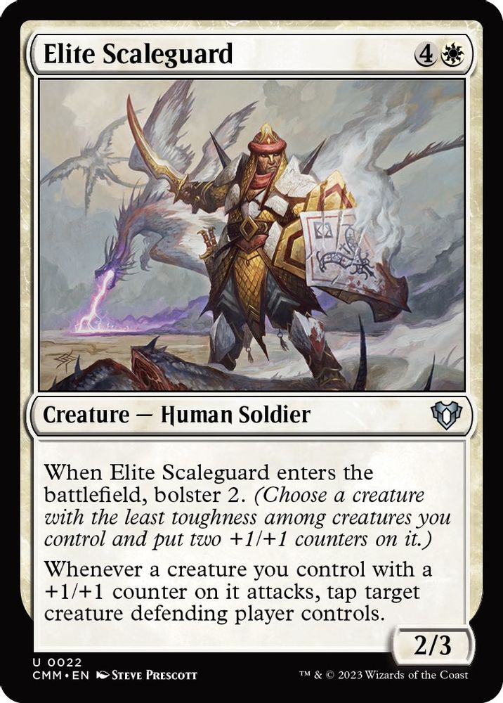 2023 Magic: The Gathering: Commander Masters (CMM) - Elite Scaleguard (#22, Uncommon) (, Near Mint)