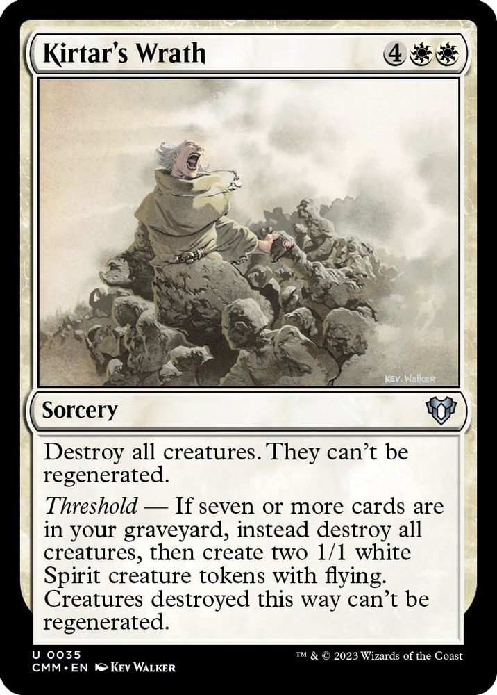 2023 Magic: The Gathering: Commander Masters (CMM) - Kirtars Wrath (#35, Uncommon) (, Near Mint)