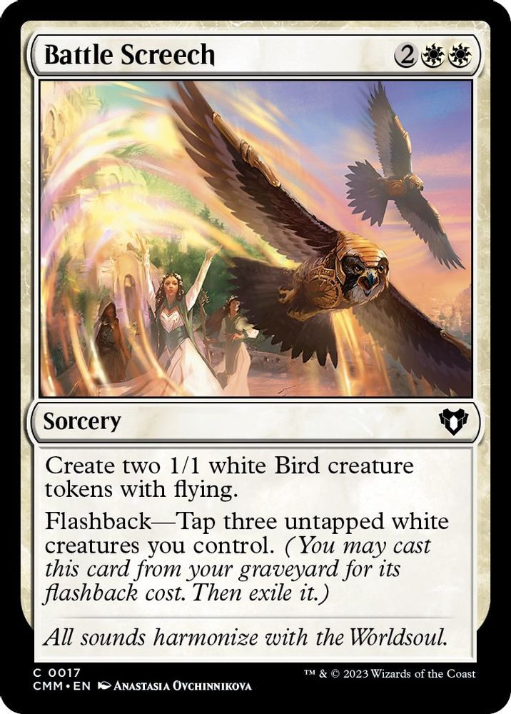 2023 Magic: The Gathering: Commander Masters (CMM) - Battle Screech (#17, Common) (, Near Mint)