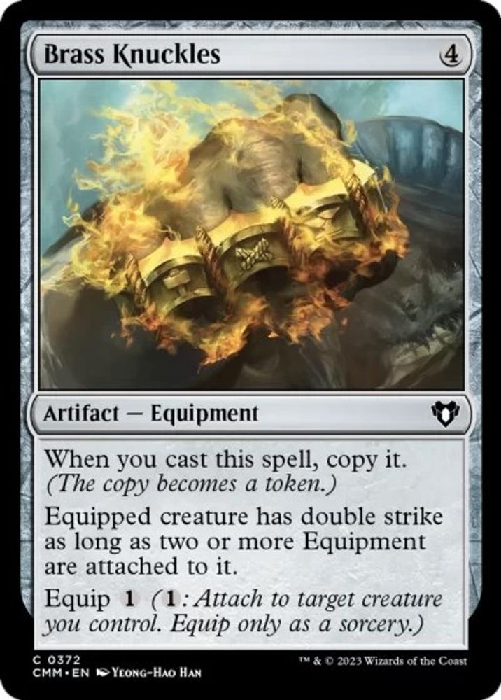 2023 Magic: The Gathering: Commander Masters (CMM) - Brass Knuckles (#372, Common) (, Near Mint)