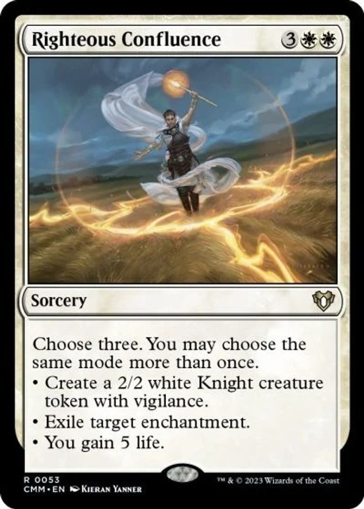 2023 Magic: The Gathering: Commander Masters (CMM) - Righteous Confluence (#53, Rare) (, Near Mint)