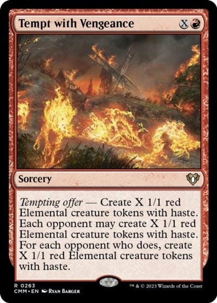 2023 Magic: The Gathering: Commander Masters (CMM) - Tempt with Vengeance (#263, Rare) (, Near Mint)