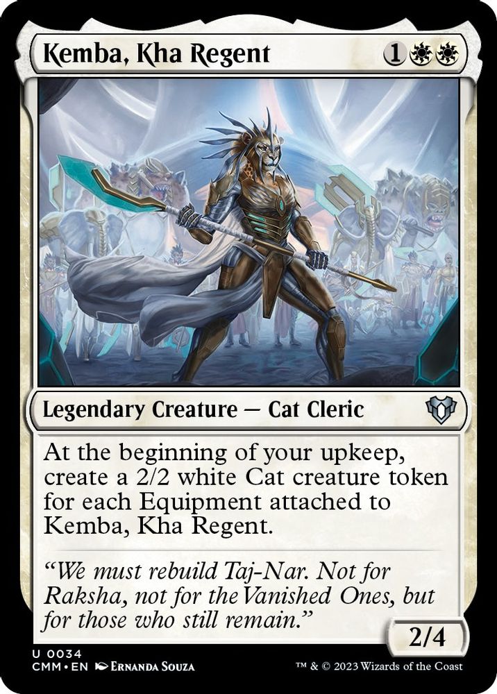 2023 Magic: The Gathering: Commander Masters (CMM) - Kemba Kha Regent (#34, Uncommon) (, Near Mint)