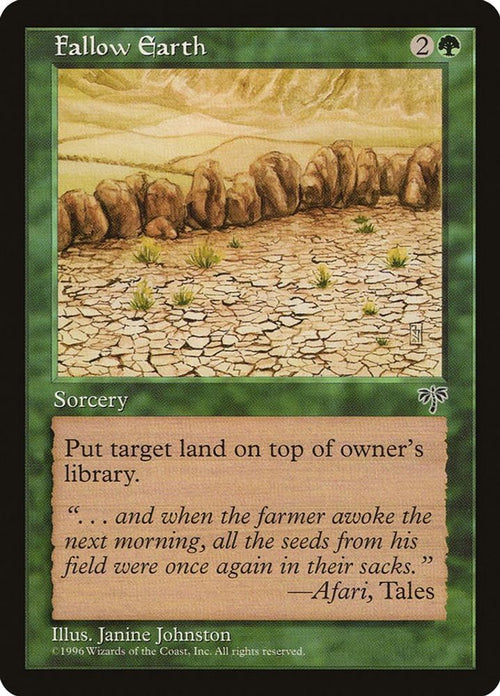 1996 Magic: The Gathering: Mirage (MIR) - Fallow Earth (#214, Uncommon) (, Near Mint)