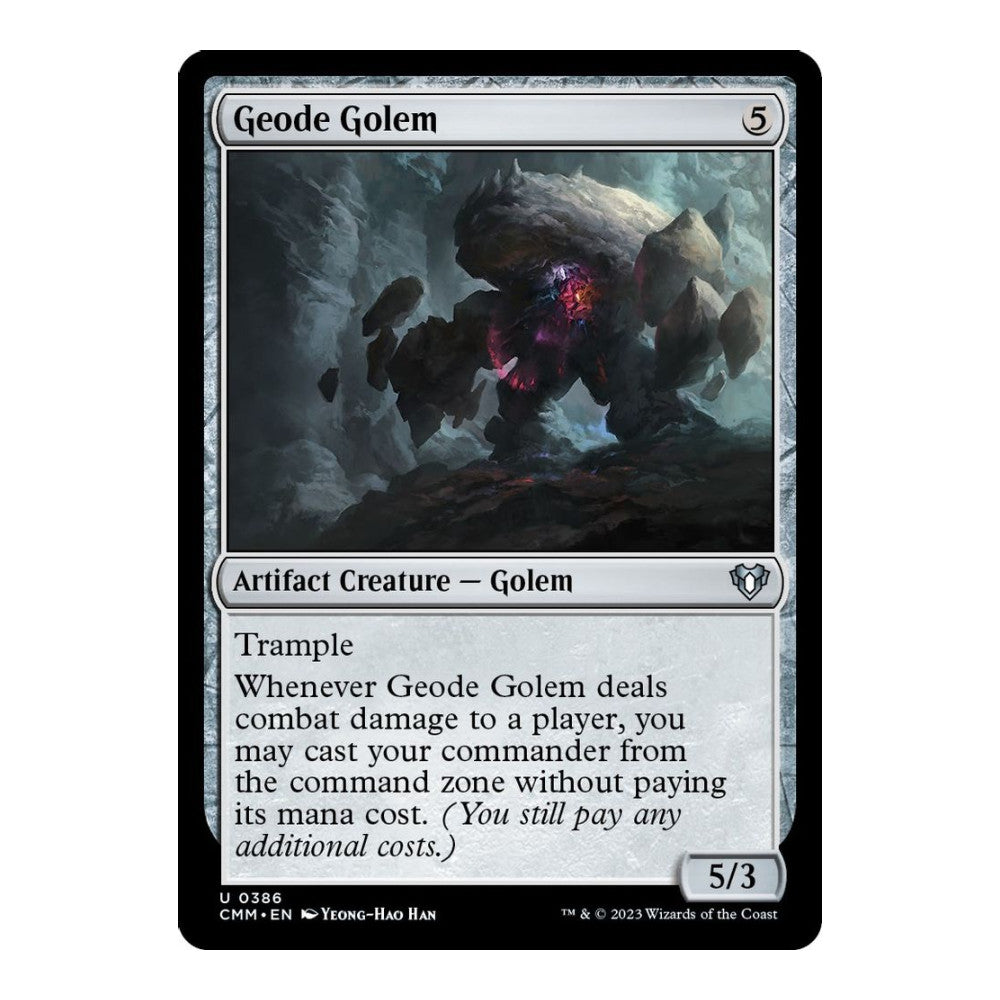2023 Magic: The Gathering: Commander Masters (CMM) - Geode Golem (#386, Uncommon) (Foil, Near Mint)