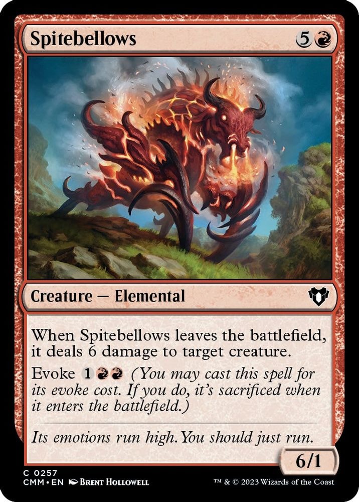 2023 Magic: The Gathering: Commander Masters (CMM) - Spitebellows (#257, Common)