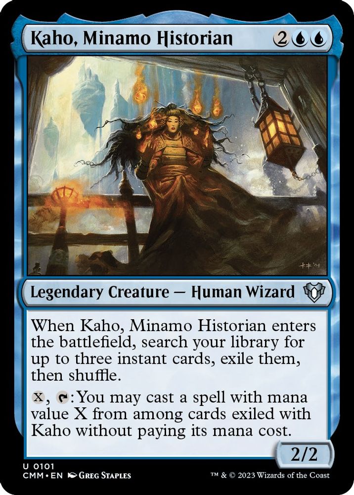 2023 Magic: The Gathering: Commander Masters (CMM) - Kaho Minamo Historian (#101, Uncommon)