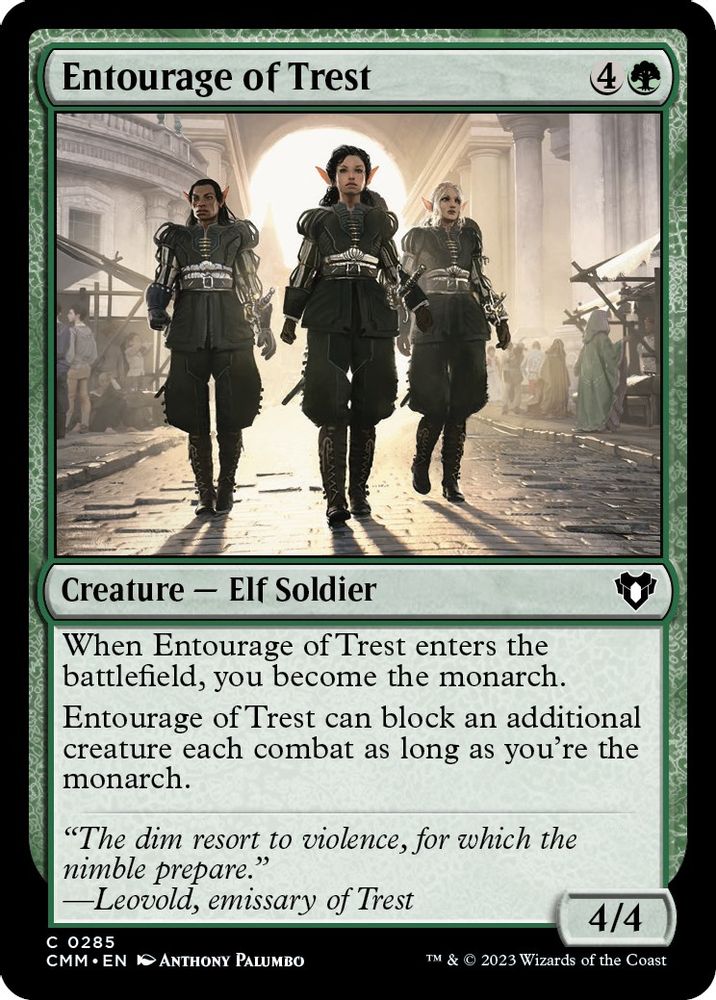 2023 Magic: The Gathering: Commander Masters (CMM) - Entourage of Trest (#285, Common) (, Near Mint)
