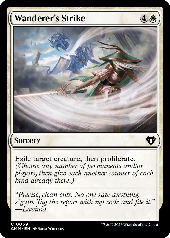 2023 Magic: The Gathering: Commander Masters (CMM) - Wanderers Strike (#69, Common) (, Near Mint)
