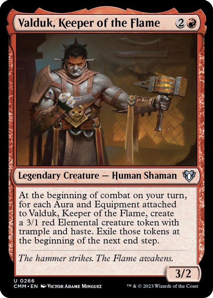2023 Magic: The Gathering: Commander Masters (CMM) - Valduk Keeper of the Flame (#266, Uncommon) (, Near Mint)