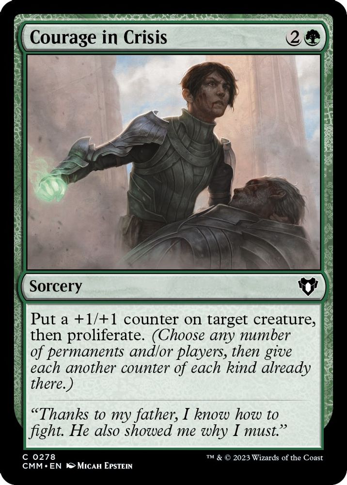 2023 Magic: The Gathering: Commander Masters (CMM) - Courage in Crisis (#278, Common) (, Near Mint)